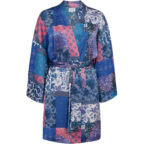 LIBERTÃ dame kimono PATTY - Blue Patchwork